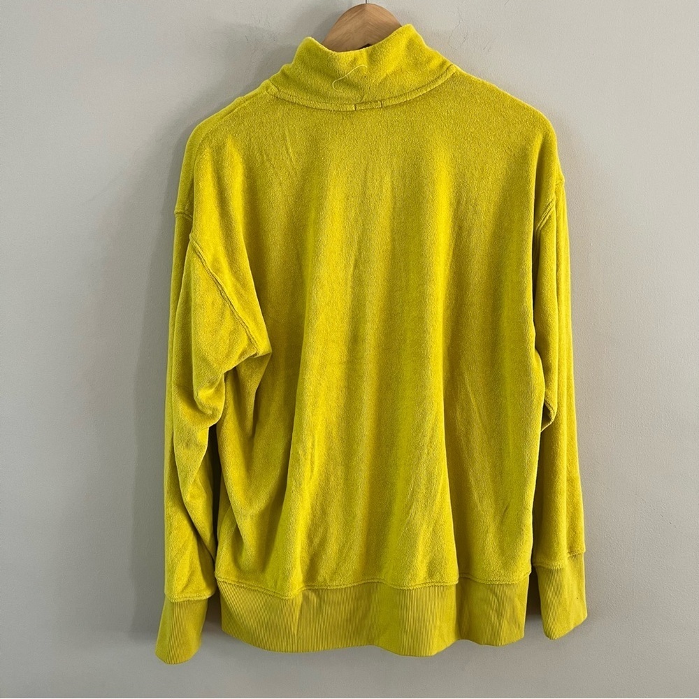 Offline by aerie Half zip mock neck terry pullover top Ladies size small yellow - Picture 4 of 8